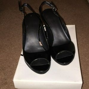 Still in box sling back peep toe heels!